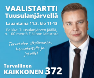 Vaalistartti 11.3. Tuusulanjärvellä