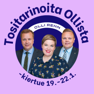 Tositarinoita Ollista -kiertue käyntiin – kierros kattaa 21 eri paikkakuntaa ja 8 eri vaalipiiriä 